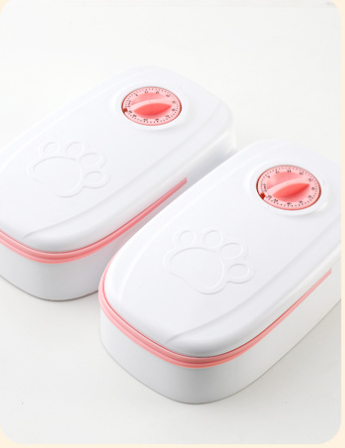 Smart automatic pet feeder with timer and stainless steel bowl. - Pet Paradise