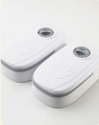 Smart automatic pet feeder with timer and stainless steel bowl. - Pet Paradise