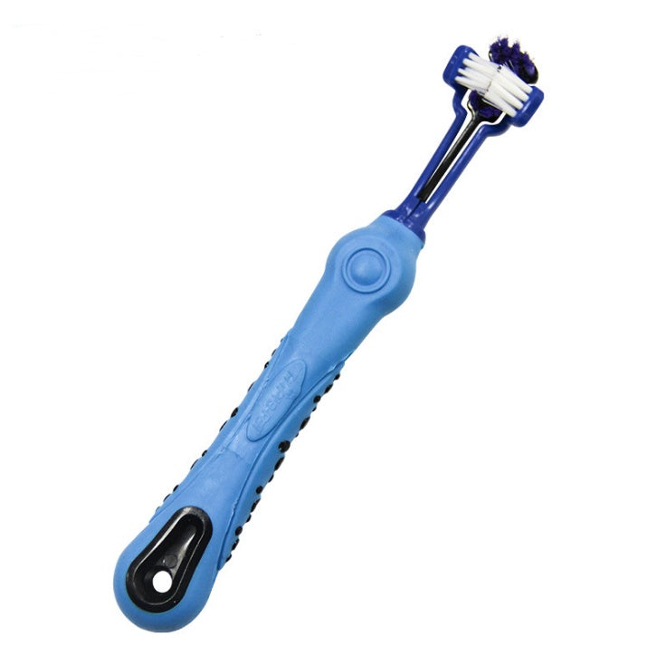 Three Sided Pet Toothbrush Dog Brush Bad Breath Tartar Teeth Care - Pet Paradise