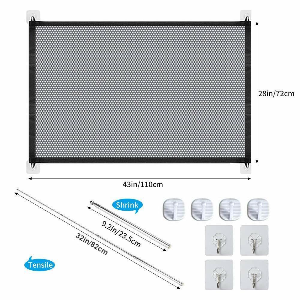 Portable mesh safety gate for pets and babies at stairs/doors. - Pet Paradise