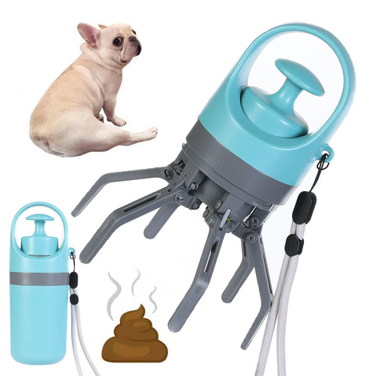 Portable Lightweight Dog Pooper Scooper With Built-in Poop Bag Dispenser Eight-claw Shovel For Pet Toilet Picker Pet Products - Pet Paradise
